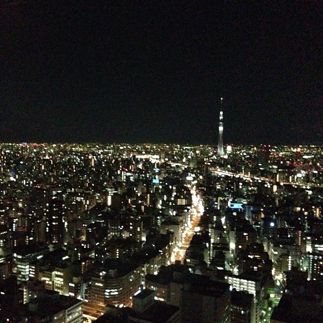 Enjoying the view with Sky Tree