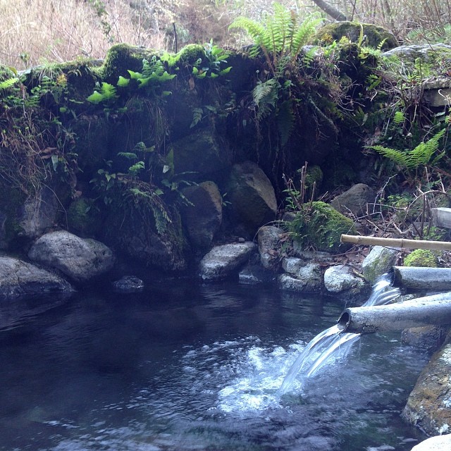 As the cloud suggested, enjoying the day at wild Onsen :-)