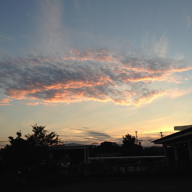 明日も晴れ、ということかな。#夕陽