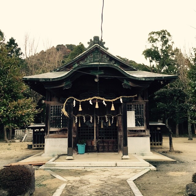 近所の神社にお参り。小さい頃は遊び場でもありました。