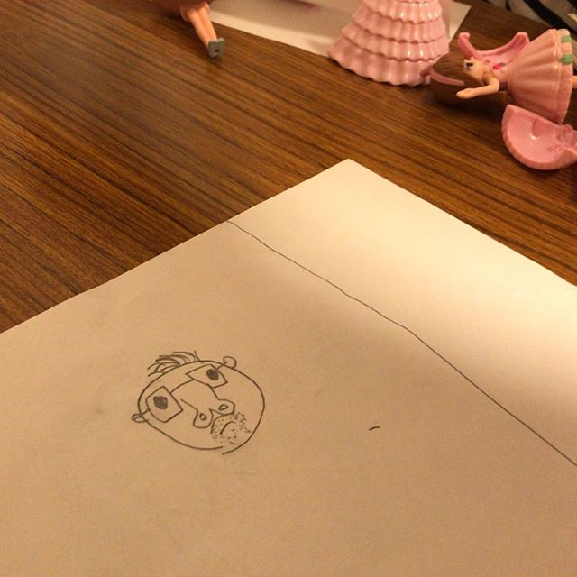 さえちゃん（5歳）による僕の似顔絵。そうそう、そんな感じ。